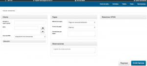 Datos para facturar venta