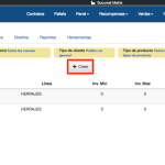 ¿Cómo configurar barrenos y saques?